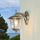 Licht-Erlebnisse Licht-Erlebnisse, Gartenbeleuchtung, Wandlampe Leros Messing E27 IP43