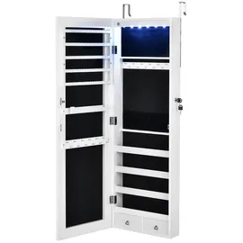 Costway Schmuckschrank mit 6 LED und Schubladen