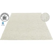 LeGer Home by Lena Gercke Wollteppich "Ainhoa, handgewebt, Wolle" Gr. 1, beige (creme), B:60cm H:12mm L:90cm, Kunstfaser, Wolle, LEGER HOME BY LENA GERCKE, Teppiche, einfarbig, Wolle, Teppich, Wohnzimmer, Schlafzimmer, Esszimmer