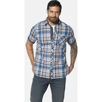Jan Vanderstorm Kurzarmhemd kariert Blau XL