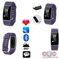 Activity Tracker Fitnessuhr Armband Tracker Fitness Smartwatch lila Pulsuhr