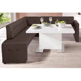 exxpo - sofa fashion Essbank EXXPO - SOFA FASHION "Barista, bequem und elegant, hohe Bodenfreiheit", braun, B:245cm H:83cm T:159cm, Luxus-Microfaser (100% Polyester), Sitzbänke, Essbank, Eckbank Barista bequem und elegant, hochwertige Detailverarbeitung