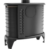 Gußeisen Kaminofen K8 Automatikregulierung Ø 130 9 kW - Schwarz