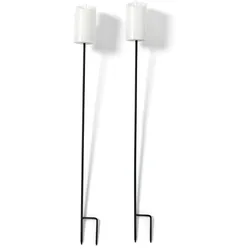 Tchibo - 2 LED-Echtwachs-Fackeln - schwarz