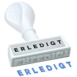 WEDO Textstempel "Erledigt"