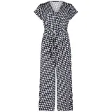 Betty Barclay Jumpsuit mit Eingrifftaschen 42, Dunkelblau/Weiß - 42W