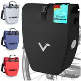 Valkental Fahrradtasche Gepäckträgertasche wasserdicht & reflektierend 20 L - ValkBasic SCHWARZ 20 LITER