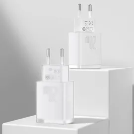 Baseus Compact Quick Charger USB USB-C 20W White