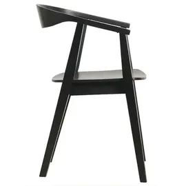 miliboo Schwarze Design-Stühle aus Holz (2er- Set) BAHIA