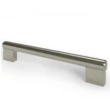 MS Beschläge Möbelgriff Stangengriff R18 Möbelbeschlag Edelstahl-Optik Küchengriff Sockelgriff Lochabstand 96mm