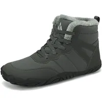 Mishansha Winter Barfußschuhe Herren Warm Gefüttert Winterstiefel Barefoot Minimalistische Sneaker für Damen Gr.47 - 47 EU