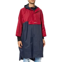 PRO-X elements Unisex Davos Poncho, Marine/Rot, M-L