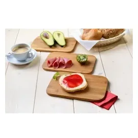 Gräwe 231.3 3er Set Frühstücksbrettchen aus Bambus,