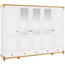Home Affaire Kleiderschrank »Tessin«, (B/H/T ca. 245/191/59 cm), Breite 245 cm, Kiefer massiv, mit Spiegel