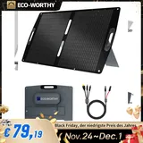 100W Tragbar Faltbar Solarmodule Solarpanel Solartasche für Camping Wohnmobil