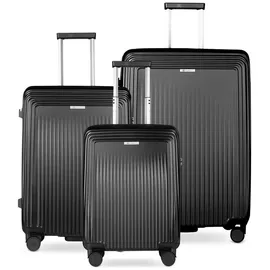 Bugatti Linea Koffer-Set 3-tlg. schwarz
