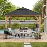 Sunjoy Pavilion 3,36 x 3,36 m inkl. 4 Seitenteile Anthrazit