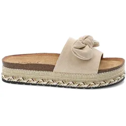 Beige Flip-Flops Vinceza Plateauschuhe, 41
