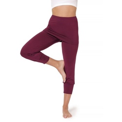 Bellivalini Leggings Yoga Leggings Damen Yogahose mit Rock 3/4 BLV50-276 (1-tlg) mit Rock rot XL