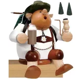 KWO Kunstgewerbe Werkstätten KWO Olbernhau 21600 Räuchermännchen Kantenhocker Wanderer 17 cm
