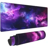 Ideeze Mauspad mit violetten Sternen, groß, erweitertes Gaming-Mauspad, großer Computer-Schreibtisch, Tastatur, 30 x 60 cm, für Gaming, Büro, Zuhause