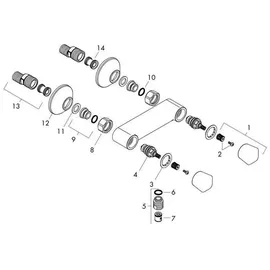 Hansgrohe Logis 2-Griff Brausemischer Aufputz für 1 Verbraucher Chrom 71263000
