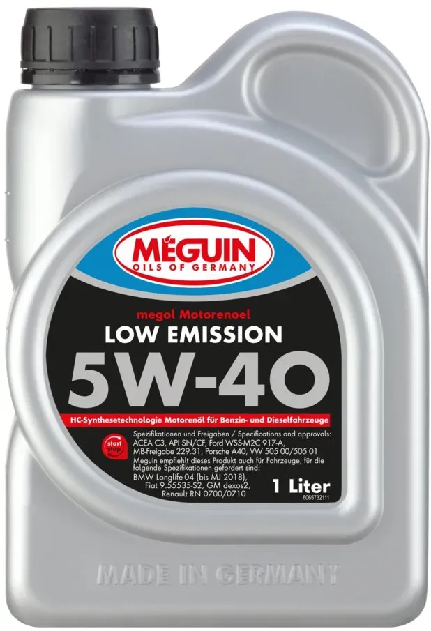 Motoröl Meguin 6573 megol Low Emission SAE 5W-40 Kanister 1 Liter