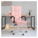 vidaXL Bürostuhl mit Liegefunktion Kunstleder Rosa