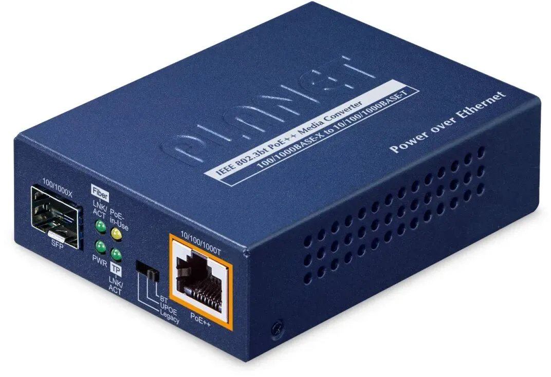 PLANET 1-Port 100/1000X SFP to Netzwerk Medienkonverter Blau