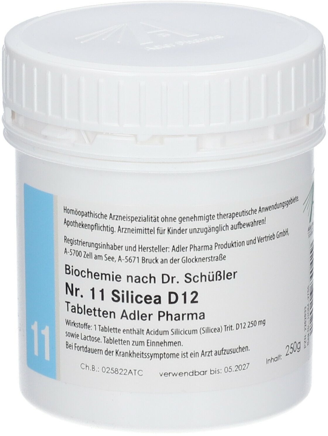 Adler Schüssler Salze Nr. 11 Silicea D12 Tabletten 250 g 250 g Tabletten