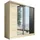 A&J MöbelLand Schiebetürenschrank DUO 200 x 215 x 59,5 cm Weiß/Schwarz