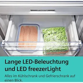 Siemens iQ500 KG49NAIBT Kühl-Gefrierkombination (440 l, 2030 mm hoch, Edelstahl)