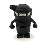 Onwomania Ninja Kämpfer Figur Schwarz Funny USB Stick 64 GB USB 2.0 Speicherstick USB-Datenträger