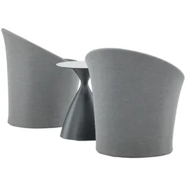 gardenson Balkonset 3-tlg. Grau/Schwarz