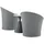 gardenson Balkonset 3-tlg. Grau/Schwarz