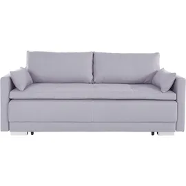 OTTO home Schlafcouch Mikrofaser 2,5-Sitzer Grau/Silber