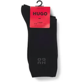 hugo underwear Socken HUGO UNDERWEAR "2P RS UNI LOGO CC", Damen, Gr. 35-38, schwarz 001, Baumwollmischung, Socken Socken, mit dezentem Logo, nahtlose Verarbeitung