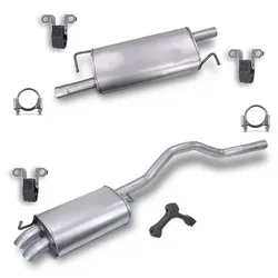 Atec Schalldämpfer Set + Montagematerial (Radstand 3000 mm) für VW