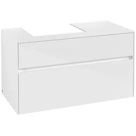 Villeroy & Boch Collaro Waschbeckenunterschrank 100 x 55 cm Glossy White