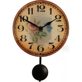 Selva SELVA Funk-Pendelwanduhr Glas Mering - Braun