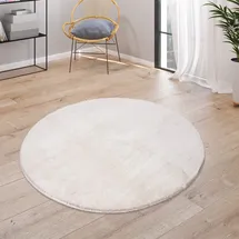 Paco Home Cadiz 630 Kurzflorteppich Ø 120 cm cream