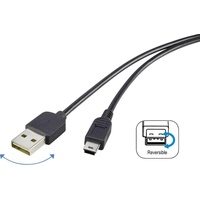 Renkforce USB-Kabel USB 2.0 USB-A Stecker, USB-Mini-B Stecker 1.80m