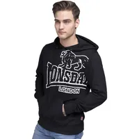Lonsdale Herren TADLEY Kapuzenpullover Black/Ecru, XXL