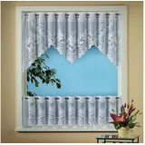 WECKBRODT Scheibengardine WECKBRODT "Darmstadt", weiß, B:160cm H:60cm, Jacquard, Polyester, Gardinen, Bistro, Jacquard, strukturiert, floral, 2teiliges Set, Gardine, Store