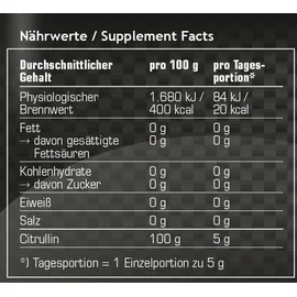 SRS Citrullin Neutral Pulver 250 g