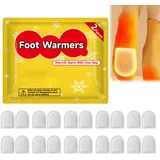 Zehenwärmer, Fußwärmer, 20 Stück Wärmepads für 7 Stunden Wärme,Schuhwärmer Selbstklebend,Sofort Einsatzbereite Fußwärmer,Extra Warmer Fusswärmer, Füße für Schuhe,Snowboard Boots,Outdoor Aktivitäten