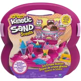 Kinetic Sand Scents Suitcase Eisdielen-Set duftender kinetischer Sand + Zubehör, weiß, pink, blau