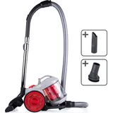 Dirt Devil Staubsauger ohne Beutel DD2503 - Bodenstaubsauger 700W - Grau/Rot