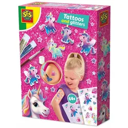 SES Unicorn - Metallische Glitzertattoos