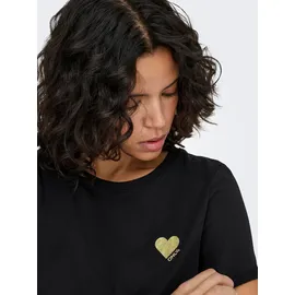 Only ONLKITA Life S/S Logo TOP NOOS Schwarz XL